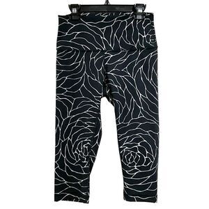 LULULEMON Wunder Under high rise crop radiant rose print Size 6